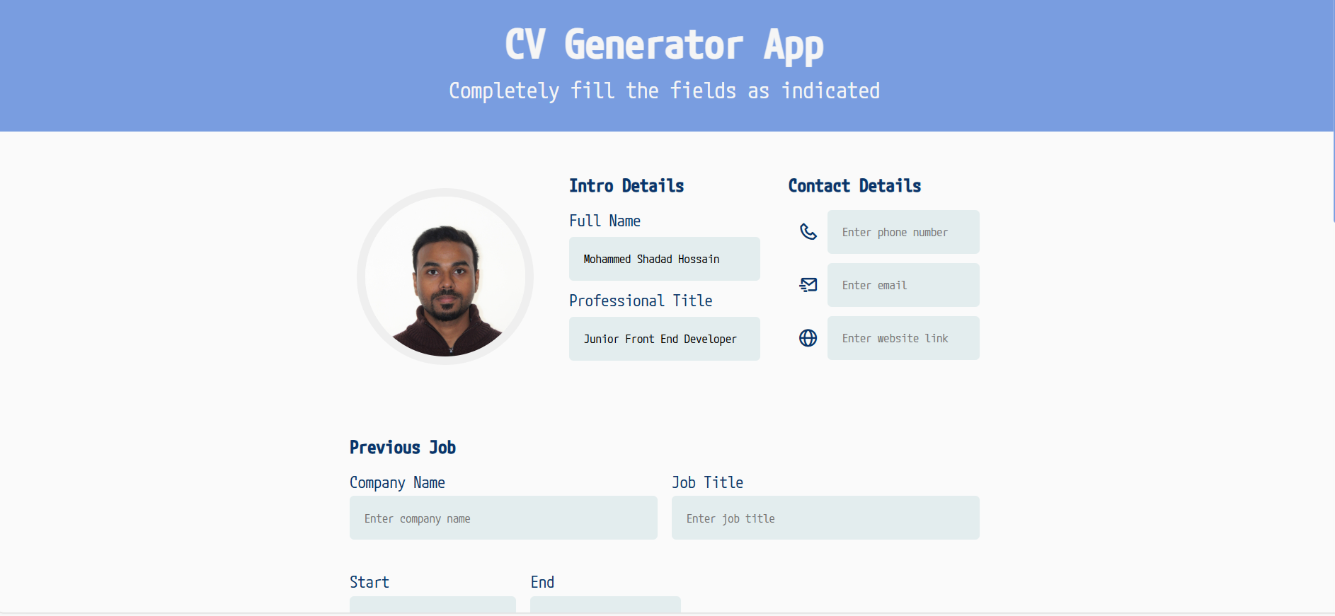 Portfolio website